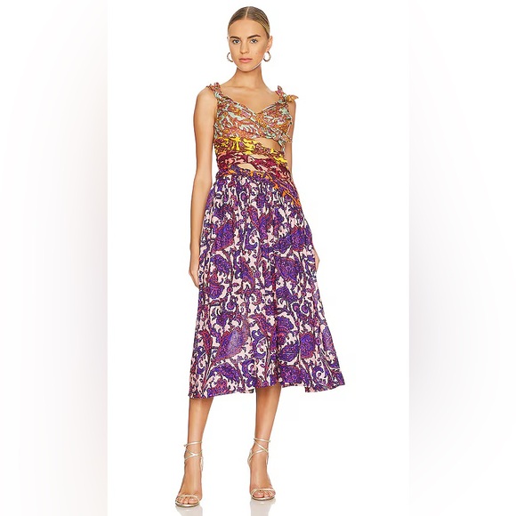 NWT Zimmermann Tiggy Bow Midi Dress